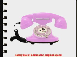 OPIS FunkyFon cable: Rotary dial disc telephone in the sinuous style of the 1920s with modern