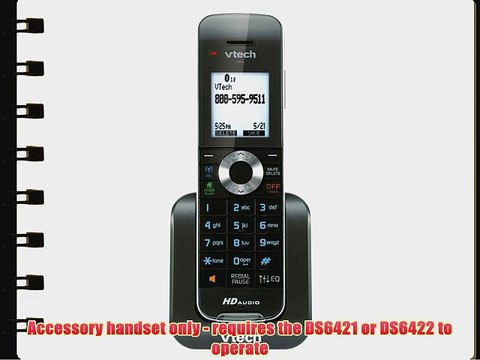 VTech CS6401 DECT 6.0 Cordless Phone Accessory Handset Black/Silver 1 Accessory Handset