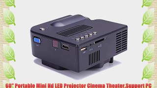 60 Portable Mini Hd LED Projector Cinema TheaterSupport PC Laptop HDMI VGA Input and SD   USB