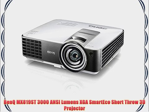 BenQ MX819ST 3000 ANSI Lumens XGA SmartEco Short Throw 3D Projector