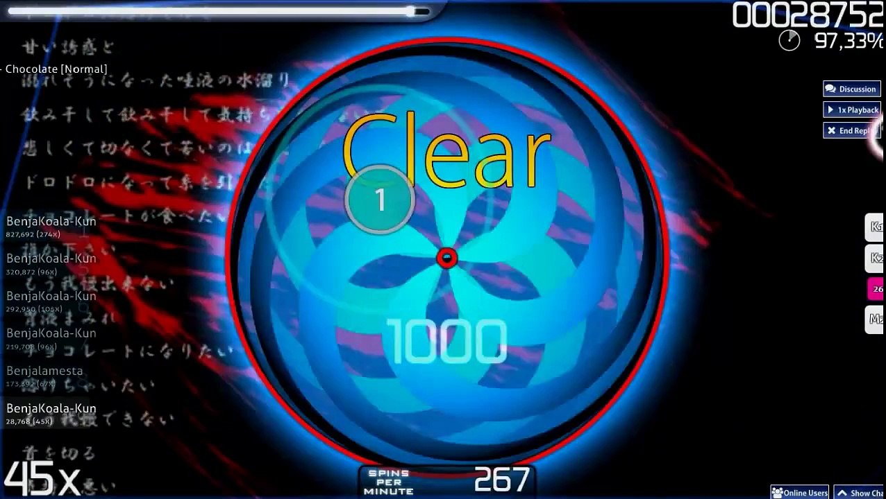 Osu! | Megpoid Gumi - Chocolate [Normal] | Replay |