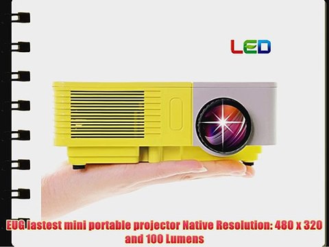 EUG 500D Mini Portable LCD LED Home Cinema Theater Projector HD Support 1080p With USB SD