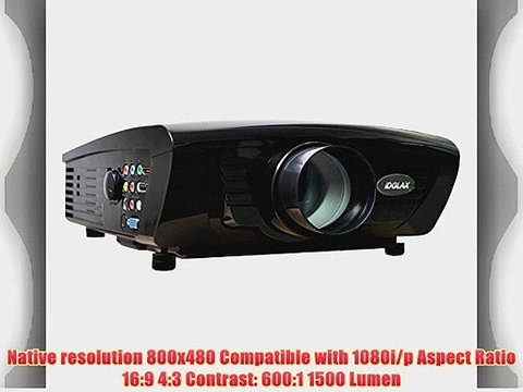iDGLAX LED HDMI Projector 1080P HD Compatible (Native 800 x 480) for Home Theater Movie Video