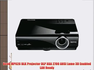BenQ MP626 BLK Projector DLP XGA 2700 ANSI Lume 3D Enabled LAN Ready