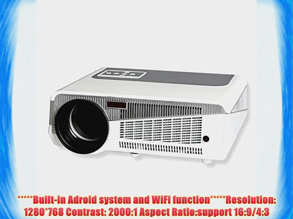 LELEC HD 1080p Supported 1280*768 VGA Hdmi Usb Tv SD Ethernet Interface Keystone Home Cinema