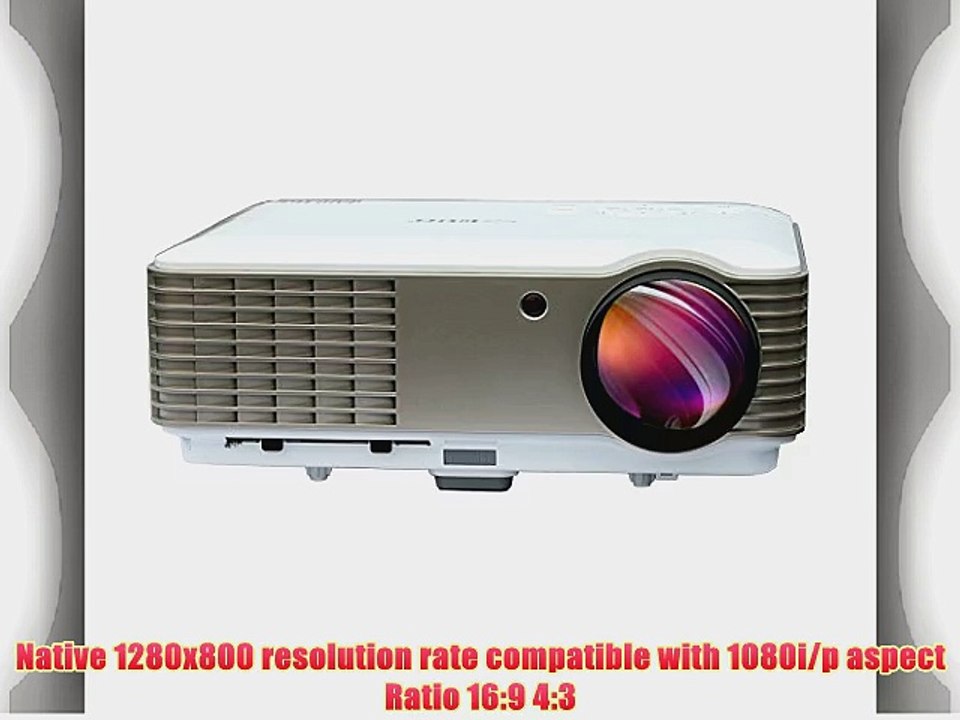 EUG 88 LED Home Theater Projector HD 1080p Home Cinema Video System 3D Ready HDMI USB TV Port