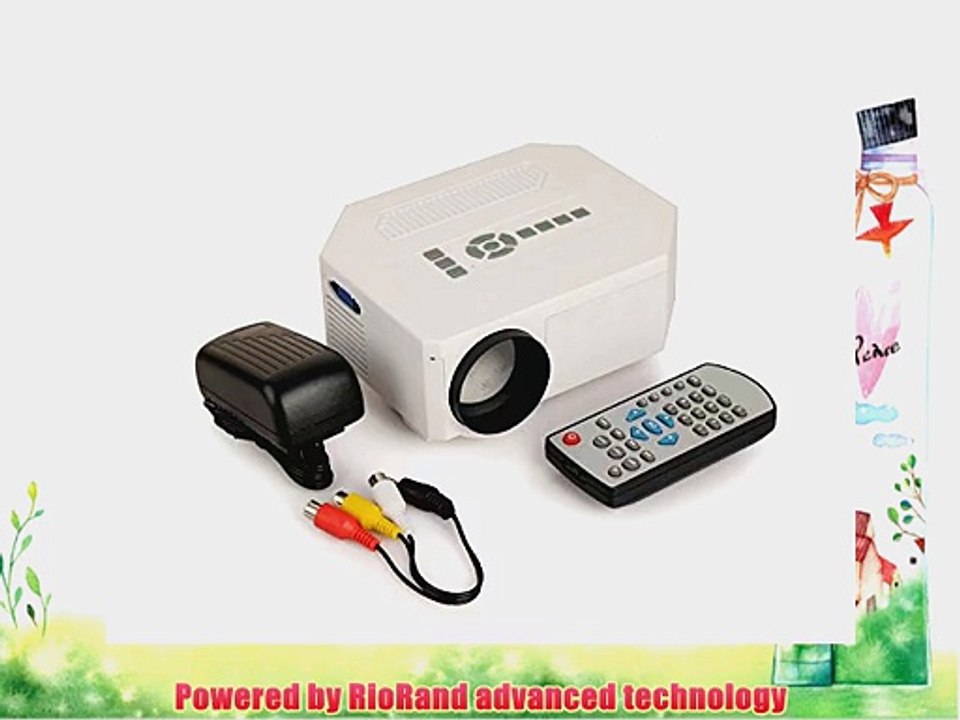 RioRand Portable projector Native Resolution 640X480and Support 1920*1080Brightness 150 Lumens