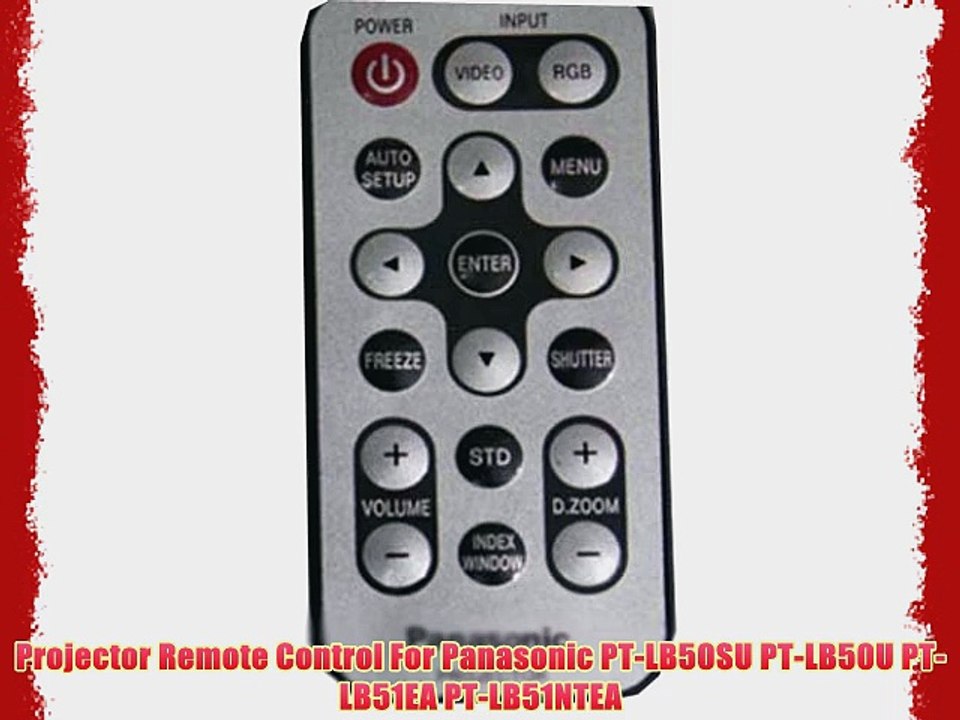 Projector Remote Control For Panasonic PT-LB50SU PT-LB50U PT-LB51EA PT-LB51NTEA