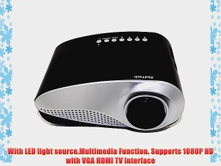 Abdtech portable LED Mini Projector Fashionable Home Theater Support 1080p for Video Games
