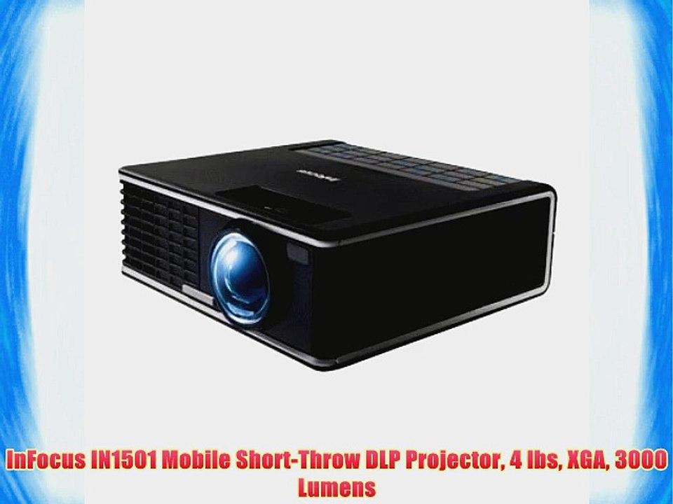 InFocus IN1501 Mobile Short-Throw DLP Projector 4 lbs XGA 3000 Lumens