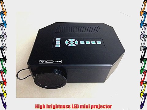 Aketek? Mini Led Projector HDMI Home Theater LED Projector Support HDMI VGA AV USB HDMI Portable