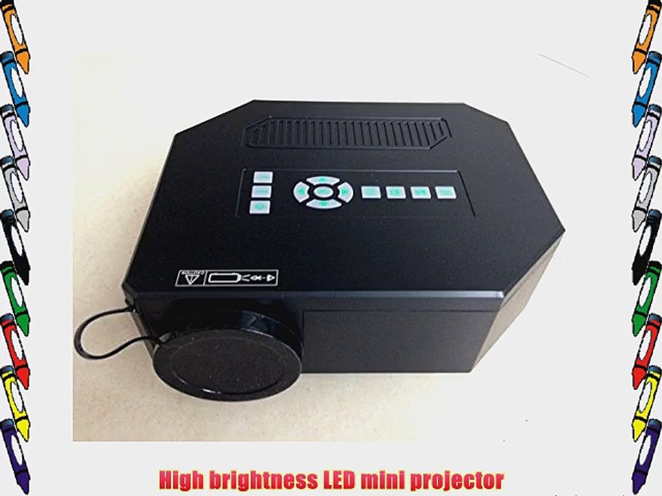 Aketek Mini Led Projector HDMI Home Theater LED Projector Support HDMI VGA AV USB HDMI Portable