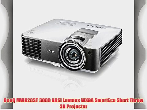 BenQ MW820ST 3000 ANSI Lumens WXGA SmartEco Short Throw 3D Projector