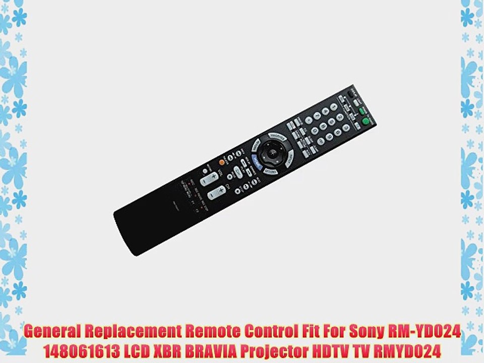 General Replacement Remote Control Fit For Sony RM-YD024 148061613 LCD XBR BRAVIA Projector