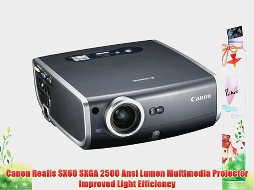 Canon Realis SX60 SXGA 2500 Ansi Lumen Multimedia Projector Improved Light Efficiency
