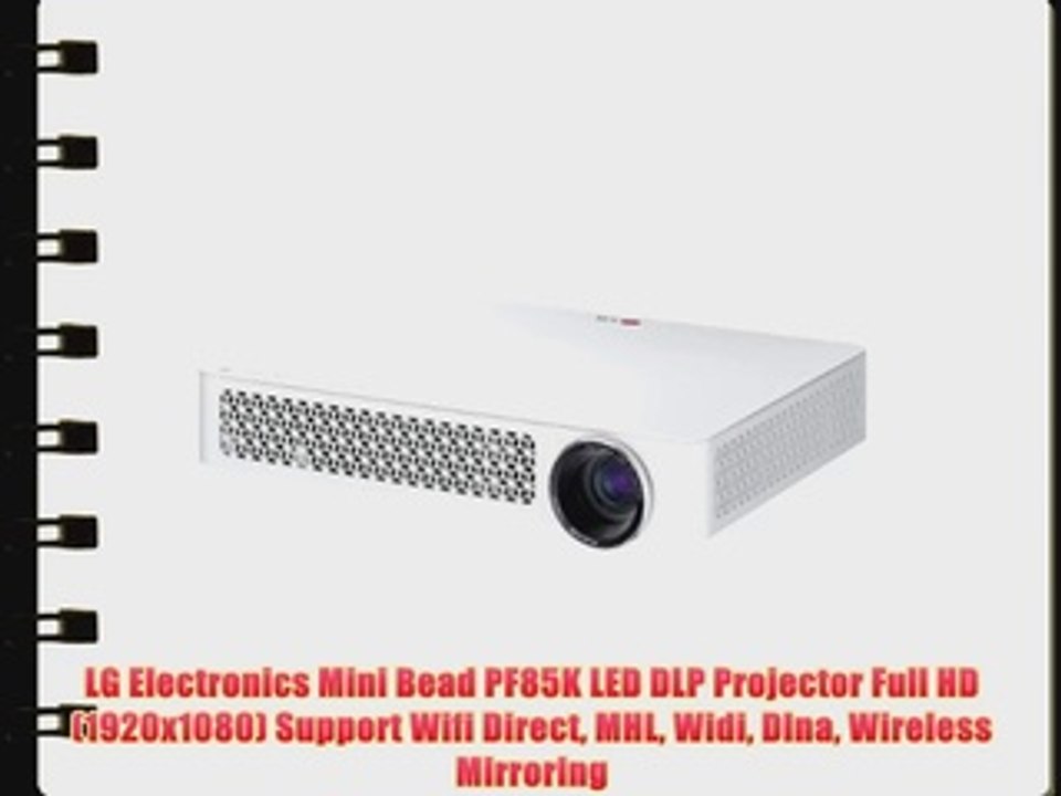 LG Electronics Mini Bead PF85K LED DLP Projector Full HD(1920x1080) Support Wifi Direct MHL