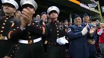 Marine Sgt. sings during stretch