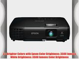 Epson EX5230 Pro XGA 3500 Lumens Color Brightness (color light output) 3500 Lumens White Brightness