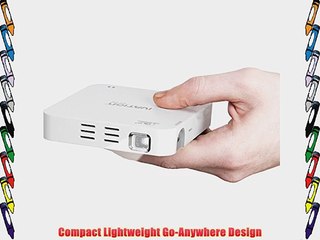 Ivation Portable Rechargeable HDMI Projector for Movies Presentations Photo Sharing