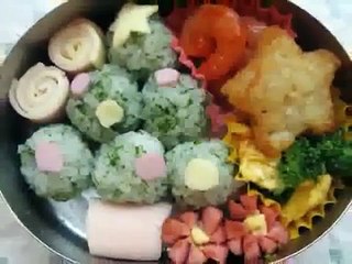 お弁当テクニック Vol2（稲山さん家の幼稚園のお弁当）How to make Lunch box in JAPAN