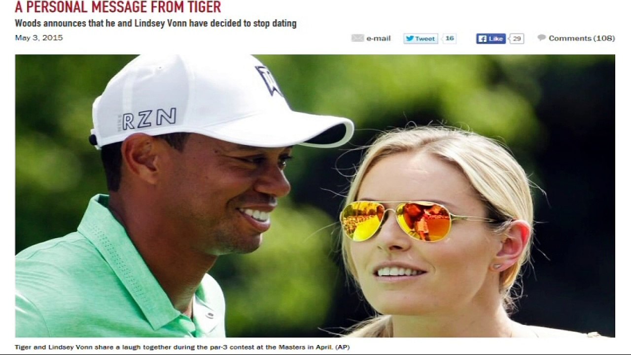 Tiger Woods and Lindsey Vonn split up