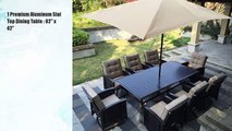 9pc Palmetto Wicker Patio Dining Set and Olifen Cushions