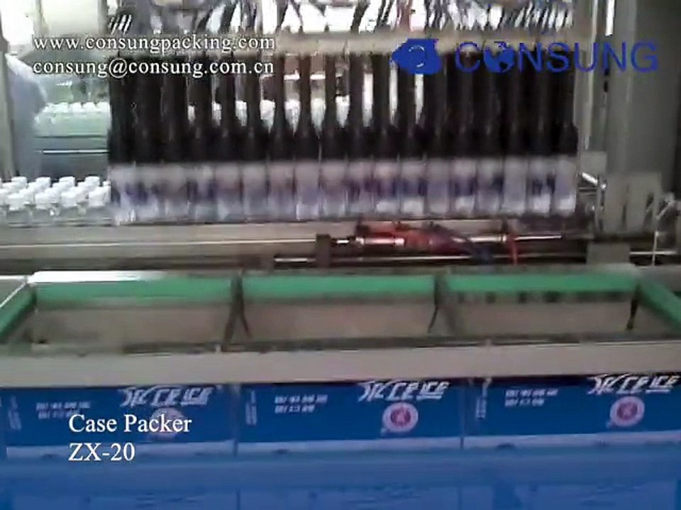 automatic pick&place case packer for square bottle
