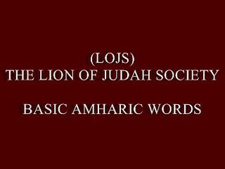 Learn Amharic -  Basic Amharic Words 1