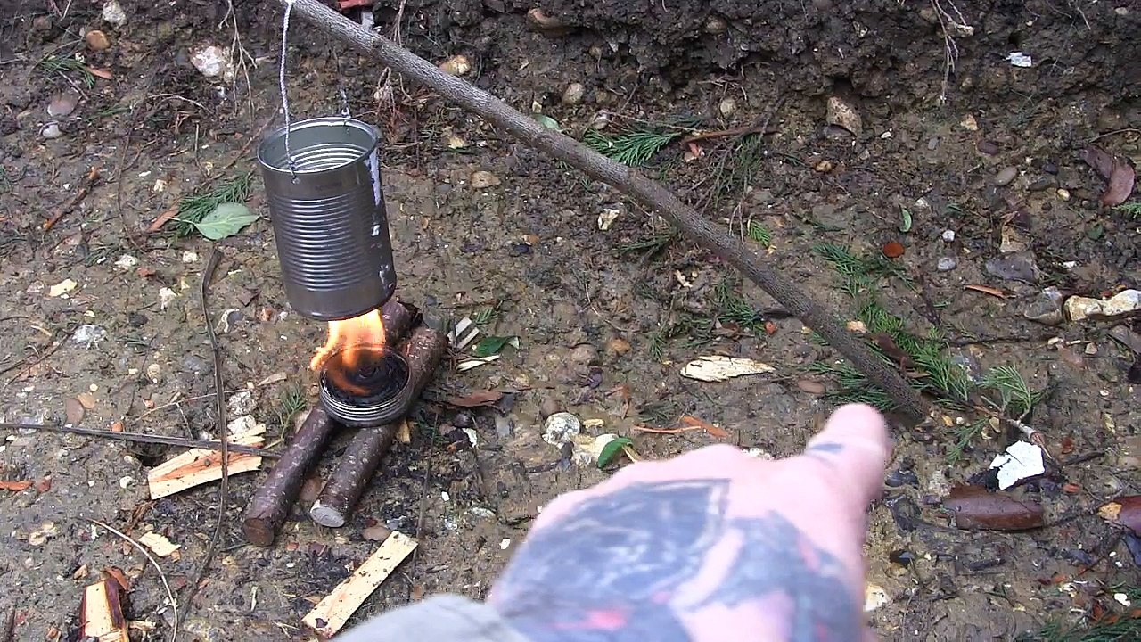 bushcraft simple pot hanger