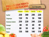 Cene povrća na zelenim pijacama za period 13-17.04.2015.