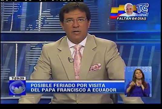 Posible feriado por visita del Papa Francisco a Ecuador