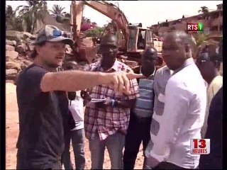 Visite du ministre de l'environnement Abdoulaye Bibi Baldé au niveau de la petite cote