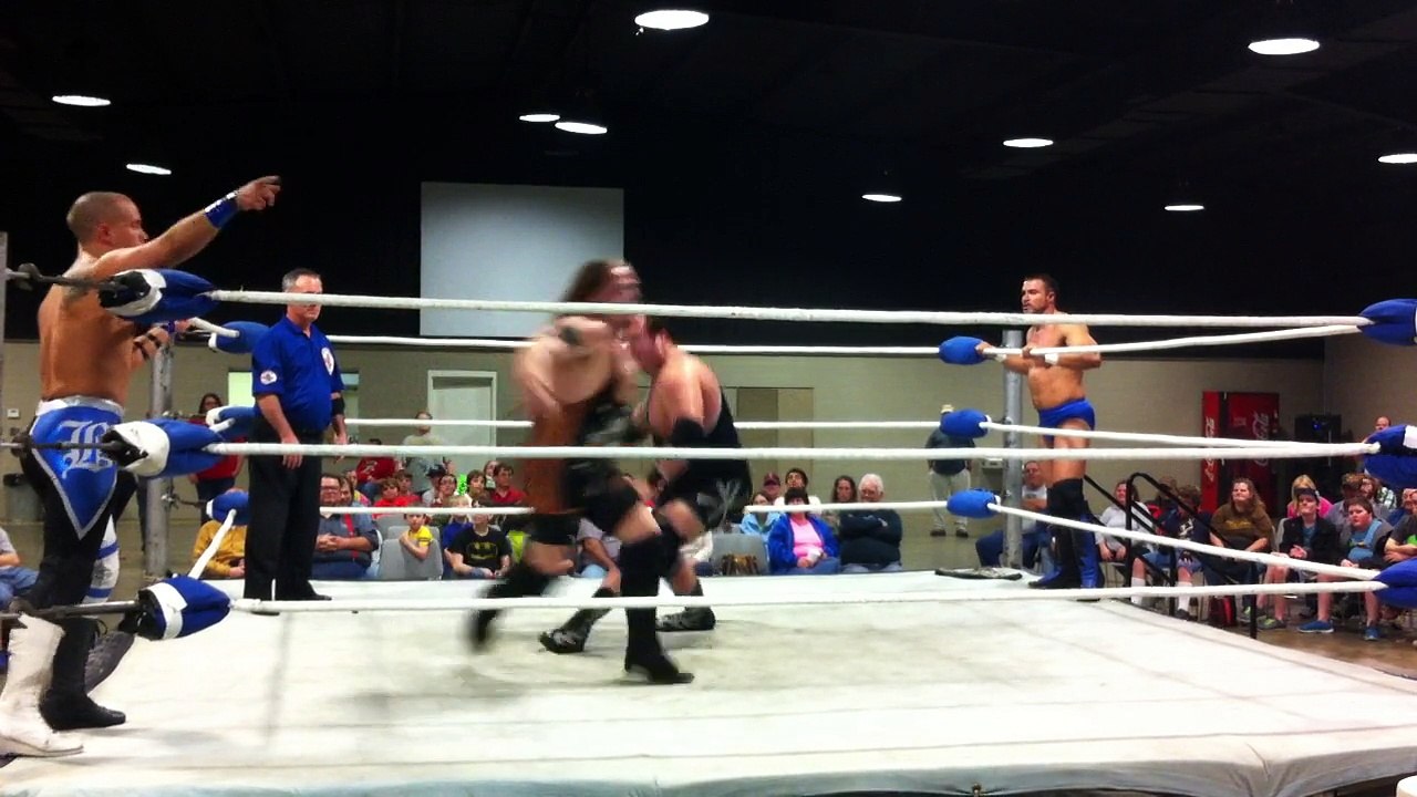 "The Exclamation Po!nt" Steve Anthony & "Dirty" Andy Dalton vs. Apoc & Barrett Brown - NWA Bayou Independent Wrestling