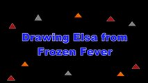 Frozen/Frozen Fever! Drawing Elsa wearing Japanese dress.