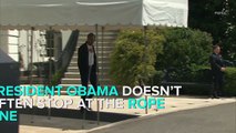 Obama Makes A Quick Detour To Fist Bump A Little Kid