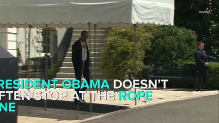 Obama Makes A Quick Detour To Fist Bump A Little Kid