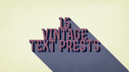 After Effects Project Files - 15 Vintage Retro Text Presets - VideoHive 9472590