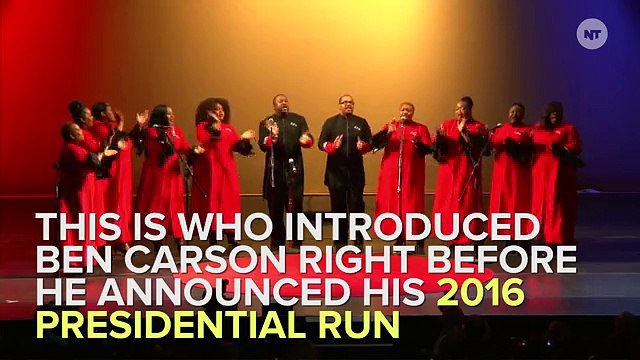 Gospel Choir Introduces Ben Carson... With Eminem Song