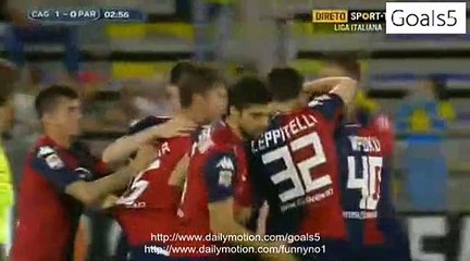 Albin Ekdal Goal Cagliari 1 - 0 Parma Serie A 4-5-2015