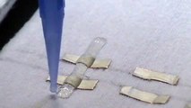 Hydrogel strain sensor printed onto stretchy fabric with silver coated copper electrodes