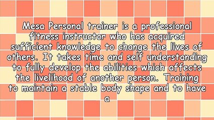 Benefits Of Mesa Personal Trainer
