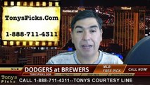 Milwaukee Brewers vs. LA Dodgers Free Pick Prediction MLB Odds Preview 5-4-2015