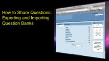 Moodle - Exporting and Importing Question Banks