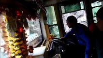 Wild bus ride in the Himalayas to Manikaran, India