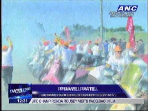 Filipino motorcycle riders break world record