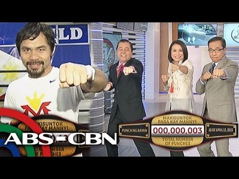 ABS CBN News anchors, reporters, and employees support the #OneForPacman campaign campaign