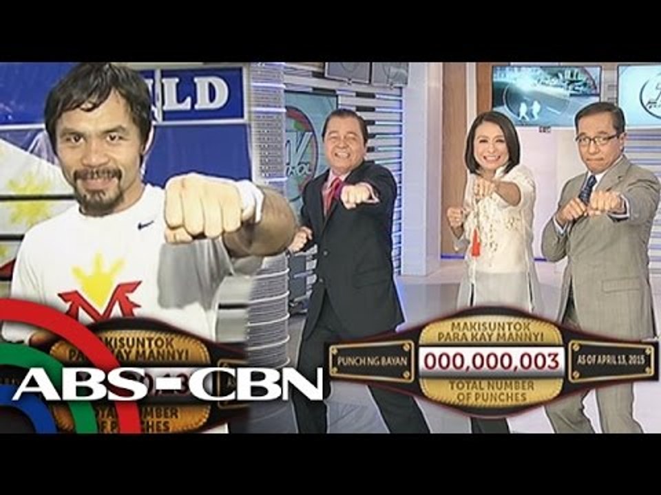 ABS CBN News anchors, reporters, and employees support the #OneForPacman campaign campaign