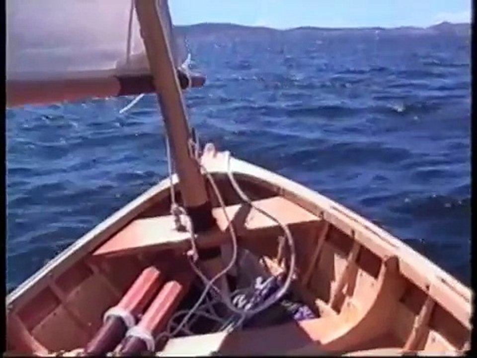 Sailing the traditional clinker dinghy "Selkie"