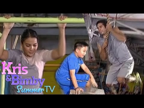 Gerald, Belle and Bimby do a Parkour routine