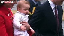 Prince George Gives His First Royal Wave As Kate And William Arrive In New Zealand
